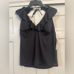 NWT LIZ CLAIBORNE  swimsuit top tankini size 16